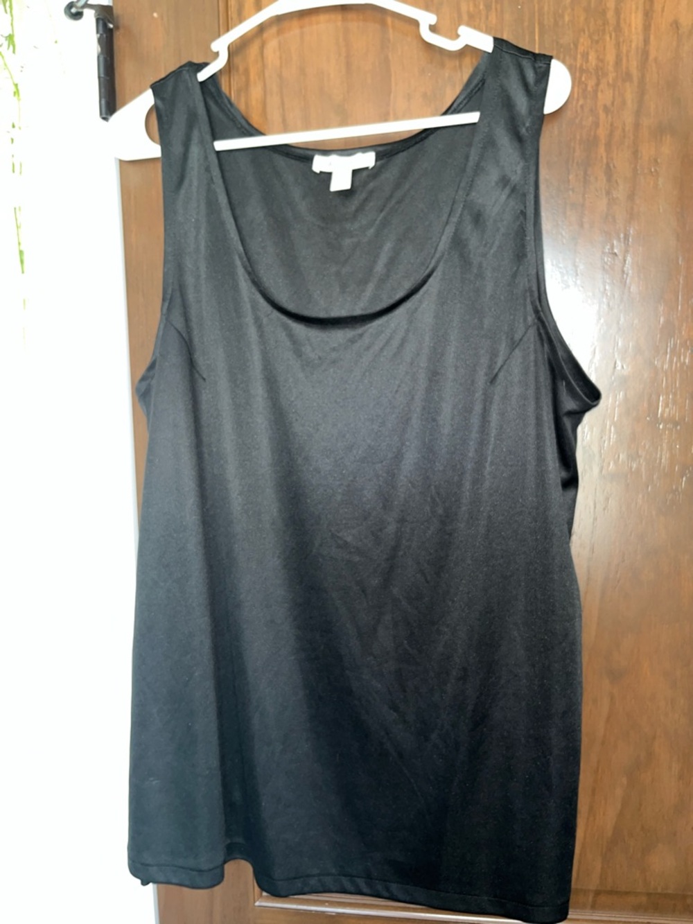 dressbarn Black Scoop Neck Tank Top
